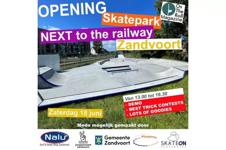 Zaterdag 18 juni officiële opening nieuwe skatepark