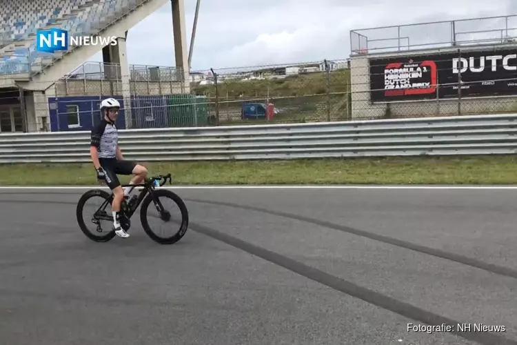 Belgische wielrenner Joris Rogiers fietst 198 rondes over circuit Zandvoort